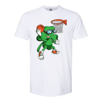 Clover Leprechaun Basketball Dunk St Patricks Day Sport Cool Gift Softstyle CVC T-Shirt