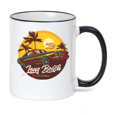 California Long Beach 11oz Black Color Changing Mug