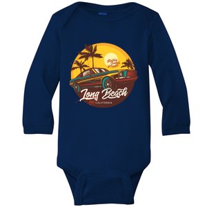 California Long Beach Baby Long Sleeve Bodysuit