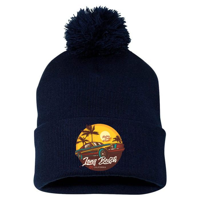 California Long Beach Pom Pom 12in Knit Beanie