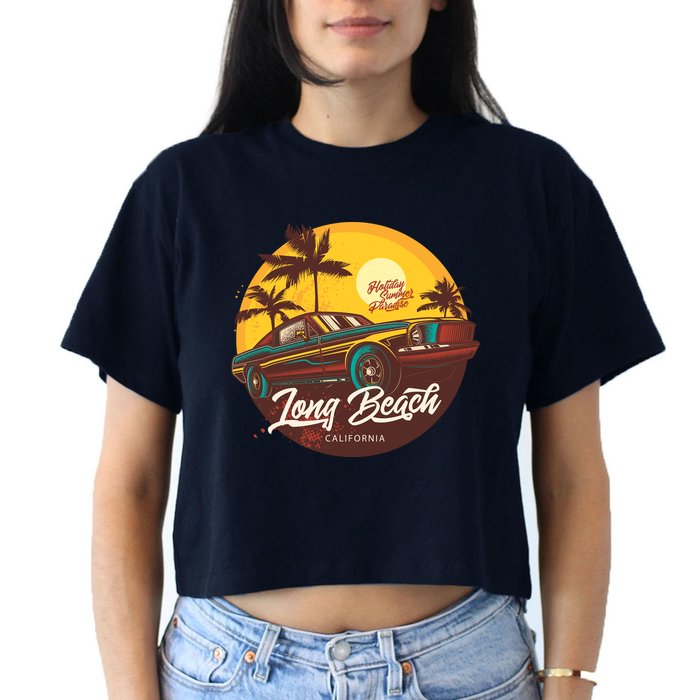 California Long Beach Women's Crop Top Tee