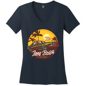 California Long Beach Women's V-Neck T-Shirt