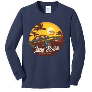 California Long Beach Kids Long Sleeve Shirt