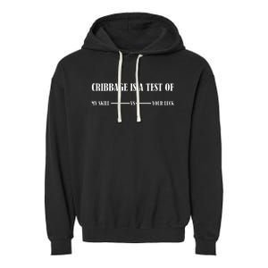 Cribbage Lover Board Game Champion Garment-Dyed Fleece Hoodie