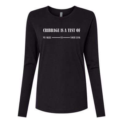 Cribbage Lover Board Game Champion Womens Cotton Relaxed Long Sleeve T-Shirt