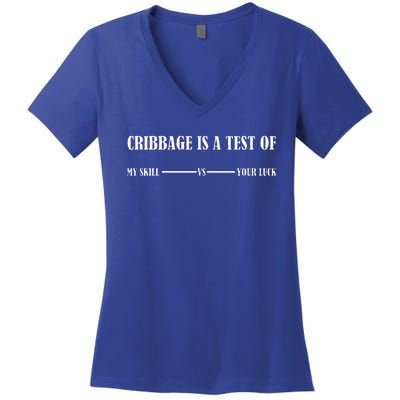 Cribbage Lover Board Game Champion Women's V-Neck T-Shirt