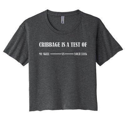 Cribbage Lover Board Game Champion Women's Crop Top Tee