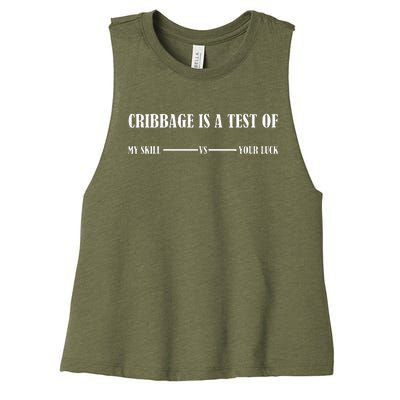 Cribbage Lover Board Game Champion Women's Racerback Cropped Tank