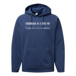 Cribbage Lover Board Game Champion Performance Fleece Hoodie