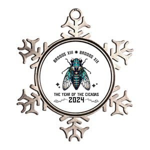 Cicada Lover Brood Xix Brood Xiii Year Of The Cicada 2024 Metallic Star Ornament