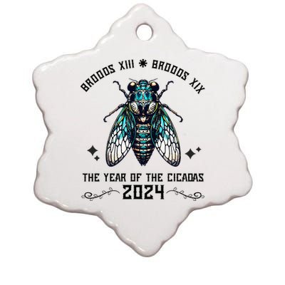 Cicada Lover Brood Xix Brood Xiii Year Of The Cicada 2024 Ceramic Star Ornament