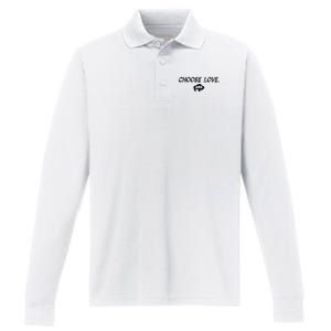 Choose Love Buffalo Stop Hate End Racism Choose Love Performance Long Sleeve Polo