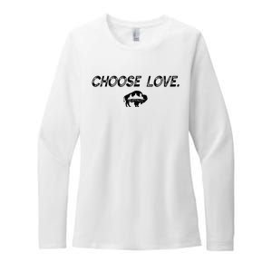 Choose Love Buffalo Stop Hate End Racism Choose Love Womens CVC Long Sleeve Shirt