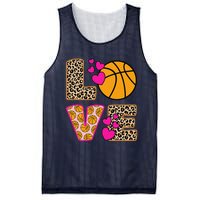 Cute Love Basketball Leopard Print Women Girl Basketball Mesh Reversible Basketball Jersey Tank