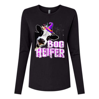 Cow Lover Boo Heifer Funny Halloween Farmer Gift Womens Cotton Relaxed Long Sleeve T-Shirt