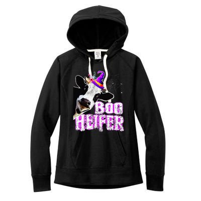 Cow Lover Boo Heifer Funny Halloween Farmer Gift Women's Fleece Hoodie