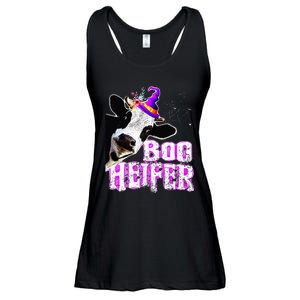 Cow Lover Boo Heifer Funny Halloween Farmer Gift Ladies Essential Flowy Tank