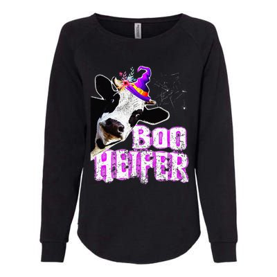 Cow Lover Boo Heifer Funny Halloween Farmer Gift Womens California Wash Sweatshirt