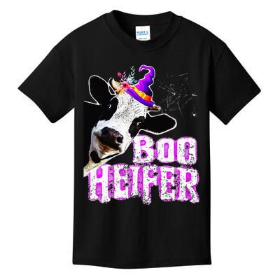 Cow Lover Boo Heifer Funny Halloween Farmer Gift Kids T-Shirt