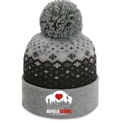 Choose Love Buffalo Strong Pray For Buffalo The Baniff Cuffed Pom Beanie