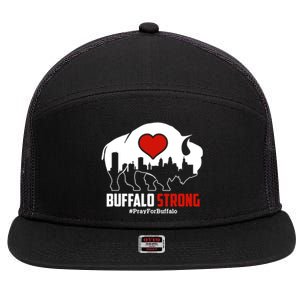 Choose Love Buffalo Strong Pray For Buffalo 7 Panel Mesh Trucker Snapback Hat