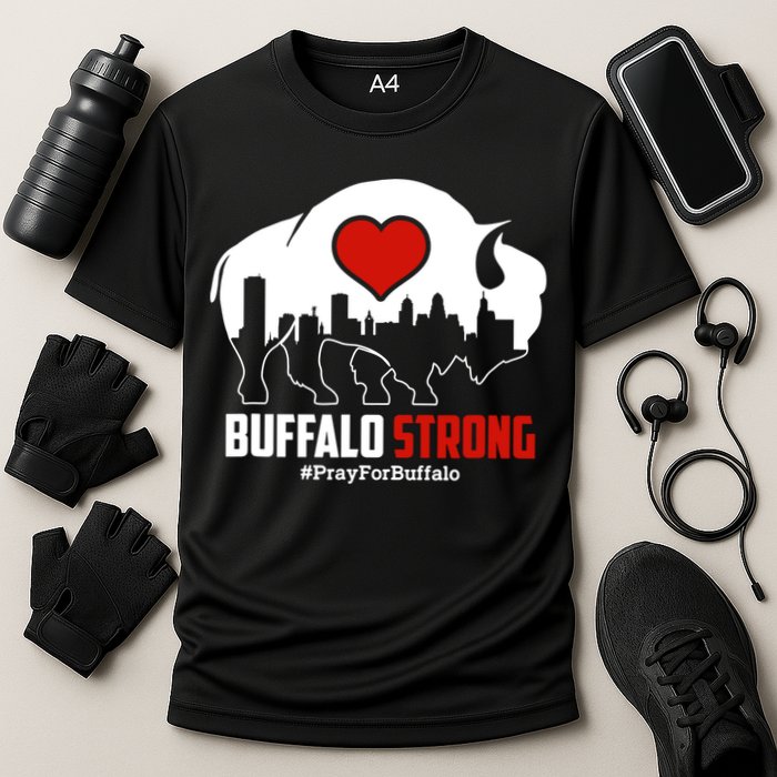 Choose Love Buffalo Strong Pray For Buffalo Cooling Performance Crew T-Shirt
