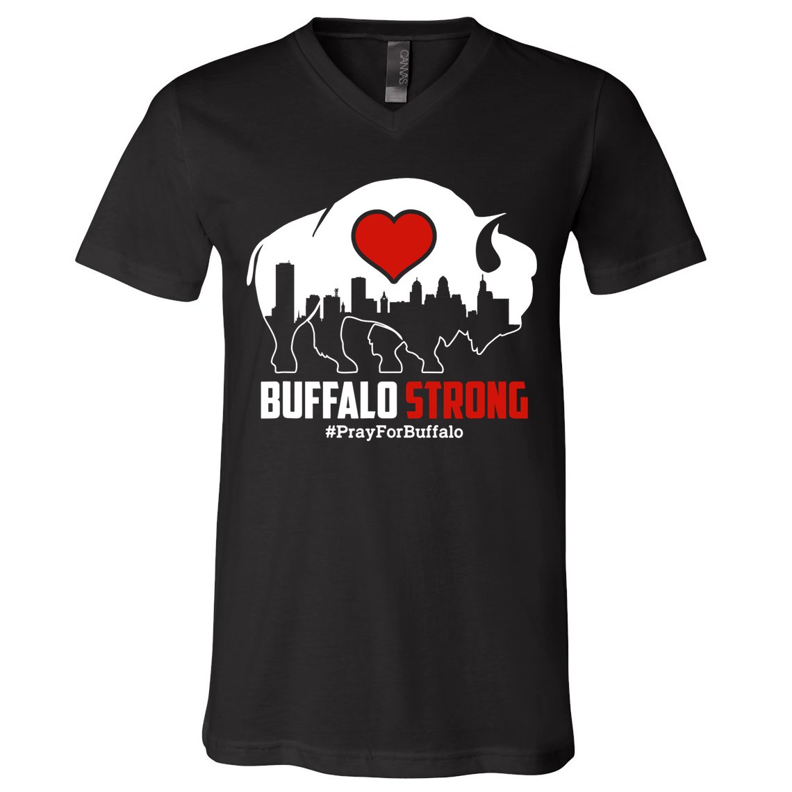 Choose Love Buffalo Strong Pray For Buffalo V-Neck T-Shirt