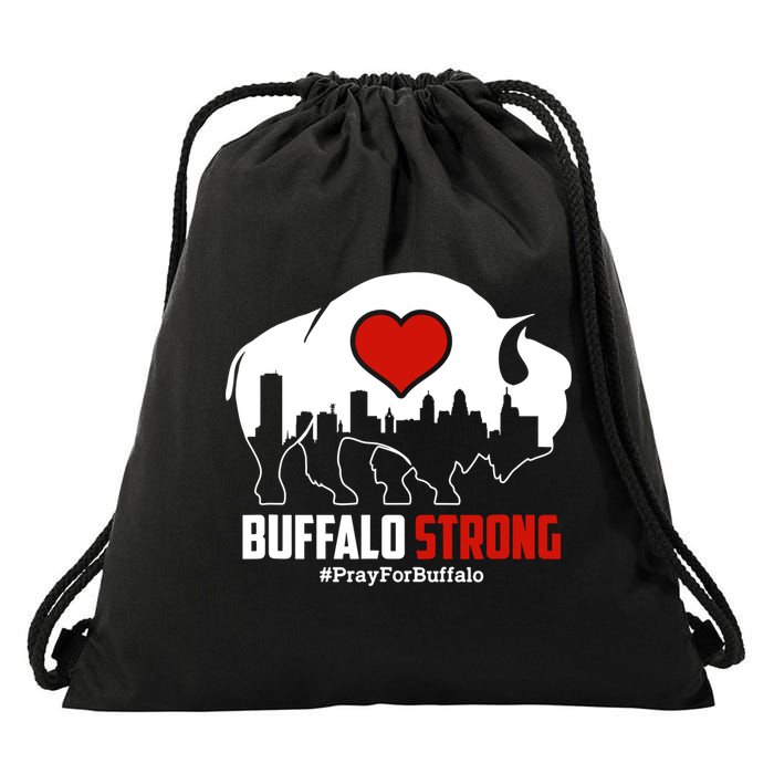 Choose Love Buffalo Strong Pray For Buffalo Drawstring Bag