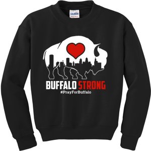 Choose Love Buffalo Strong Pray For Buffalo Kids Sweatshirt