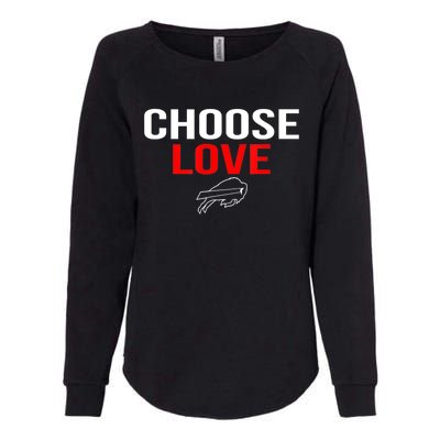 Choose Love Buffalo Stop Hate End Racism Choose Love Buffalo Womens California Wash Sweatshirt