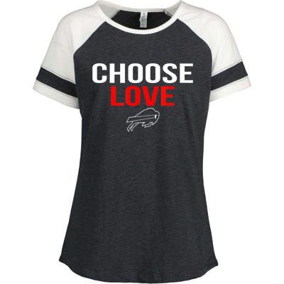 Choose Love Buffalo Stop Hate End Racism Choose Love Buffalo Enza Ladies Jersey Colorblock Tee