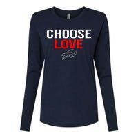 Choose Love Buffalo Stop Hate End Racism Choose Love Buffalo Womens Cotton Relaxed Long Sleeve T-Shirt