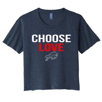 Choose Love Buffalo Stop Hate End Racism Choose Love Buffalo Women's Crop Top Tee