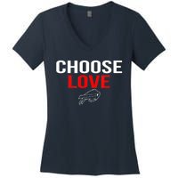 Choose Love Buffalo Stop Hate End Racism Choose Love Buffalo Women's V-Neck T-Shirt