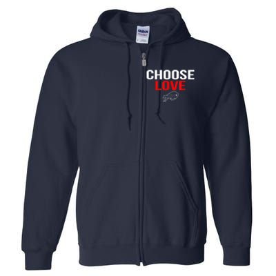 Choose Love Buffalo Stop Hate End Racism Choose Love Buffalo Full Zip Hoodie