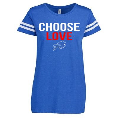 Choose Love Buffalo Stop Hate End Racism Choose Love Buffalo Enza Ladies Jersey Football T-Shirt