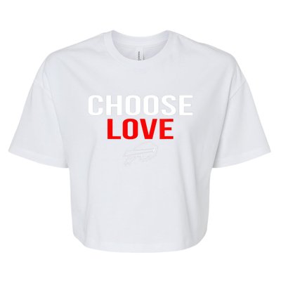 Choose Love Buffalo Stop Hate End Racism Choose Love Buffalo Bella+Canvas Jersey Crop Tee