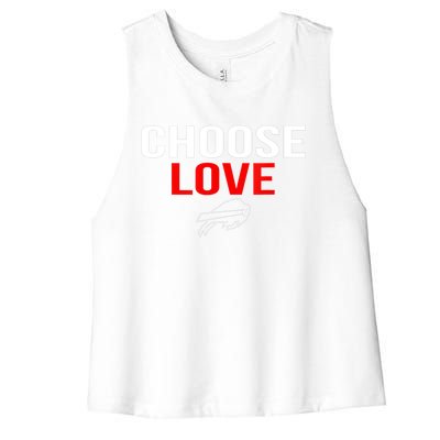 Choose Love Buffalo Stop Hate End Racism Choose Love Buffalo Women's Racerback Cropped Tank