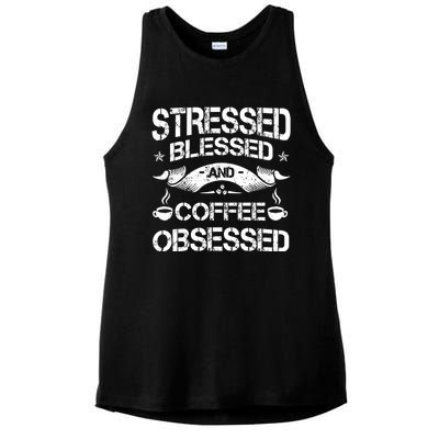 Coffee Lover Brewed Beverage Black Americano Latte Arabica Great Gift Ladies PosiCharge Tri-Blend Wicking Tank