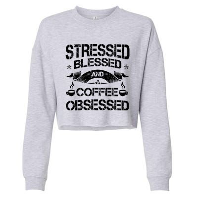 Coffee Lover Brewed Beverage Black Americano Latte Arabica Great Gift Cropped Pullover Crew