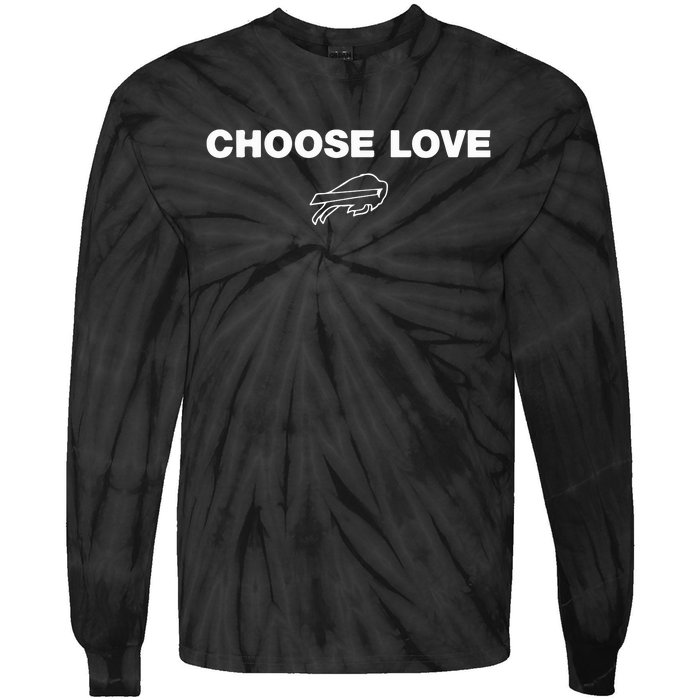 Choose Love Buffalo Tie-Dye Long Sleeve Shirt