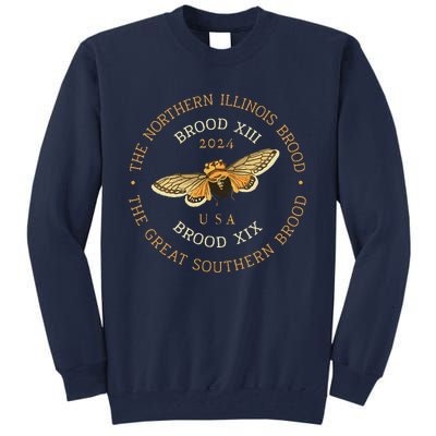 Cicada Lover Brood Xix & Xiii Emergence Summer 2024 Tall Sweatshirt