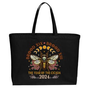 Cicada Lover Brood Xix Brood Xiii Year Of The Cicada 2024 Cotton Canvas Jumbo Tote