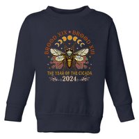 Cicada Lover Brood Xix Brood Xiii Year Of The Cicada 2024 Toddler Sweatshirt