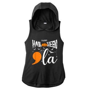 Comma La Boo Ghost Kamala Harris Halloween 2024 Ladies PosiCharge Tri-Blend Wicking Draft Hoodie Tank