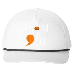 Comma La Boo Ghost Kamala Harris Halloween 2024 Snapback Five-Panel Rope Hat