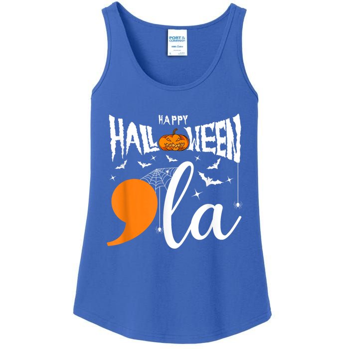 Comma La Boo Ghost Kamala Harris Halloween 2024 Ladies Essential Tank