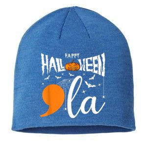 Comma La Boo Ghost Kamala Harris Halloween 2024 Sustainable Beanie