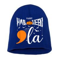 Comma La Boo Ghost Kamala Harris Halloween 2024 Short Acrylic Beanie