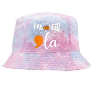 Comma La Boo Ghost Kamala Harris Halloween 2024 Tie-Dyed Bucket Hat